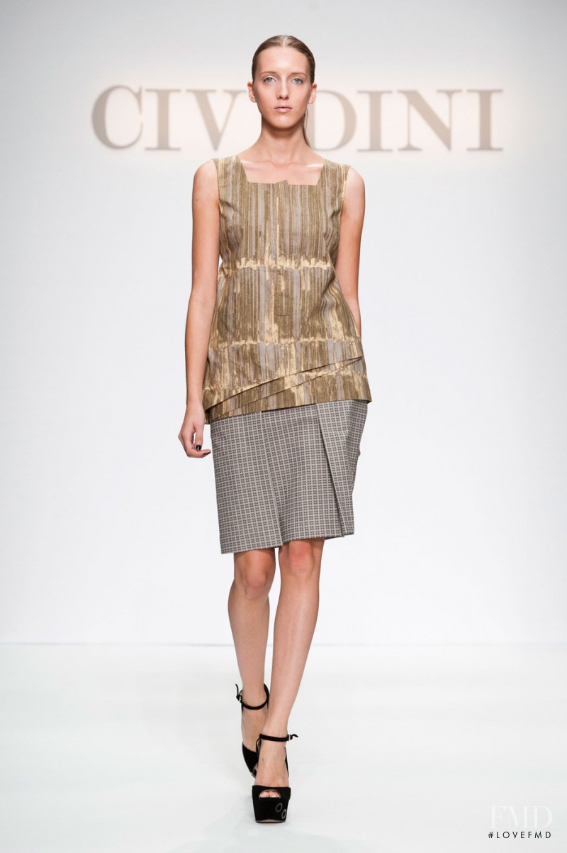 Iris Egbers featured in  the Cividini fashion show for Spring/Summer 2013