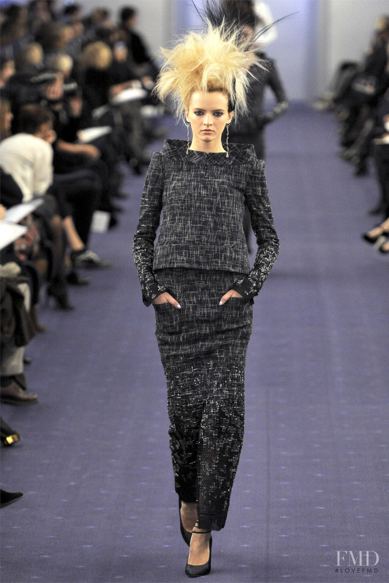 Daria Strokous featured in  the Chanel Haute Couture fashion show for Spring/Summer 2012