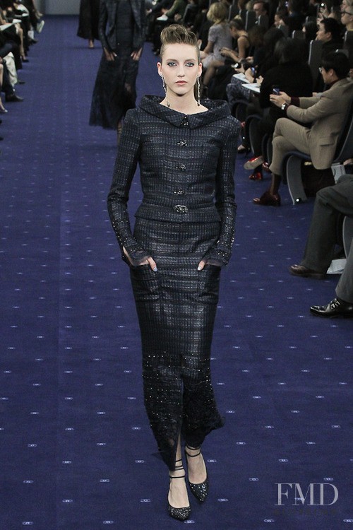 Iris Egbers featured in  the Chanel Haute Couture fashion show for Spring/Summer 2012