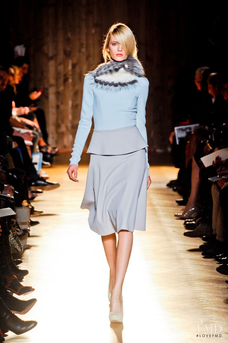 Daria Strokous featured in  the Roland Mouret fashion show for Autumn/Winter 2012