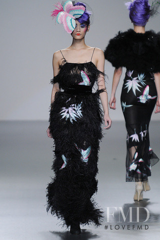 Ming Xi featured in  the Elisa Palomino fashion show for Autumn/Winter 2012