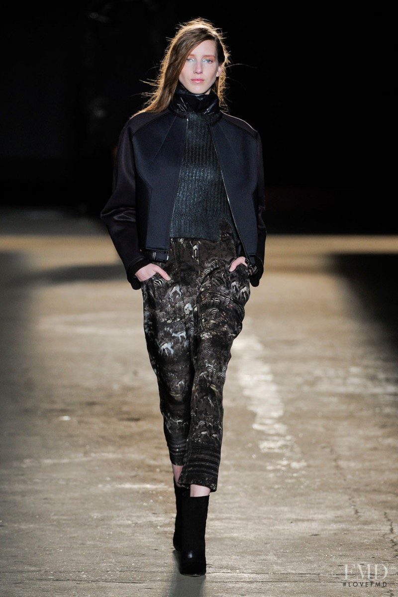 Iris Egbers featured in  the EDUN fashion show for Autumn/Winter 2012