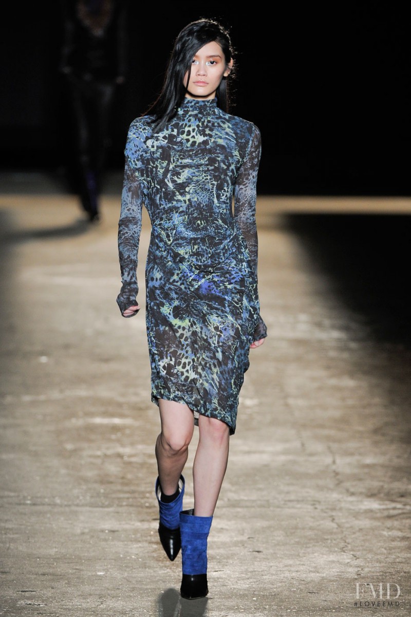 Ming Xi featured in  the EDUN fashion show for Autumn/Winter 2012