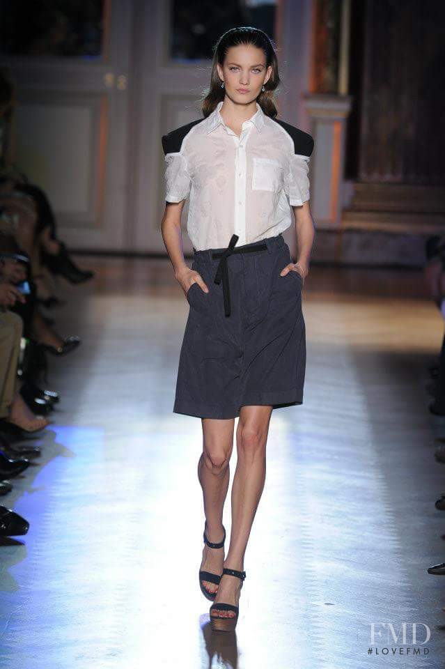 Nadine Ponce featured in  the Roland Mouret fashion show for Spring/Summer 2012