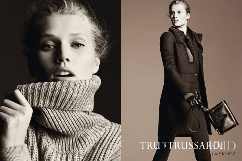 Toni Garrn featured in  the Tru Trussardi advertisement for Autumn/Winter 2013