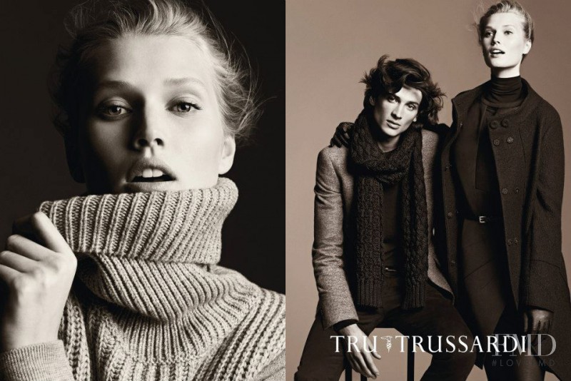 Toni Garrn featured in  the Tru Trussardi advertisement for Autumn/Winter 2013