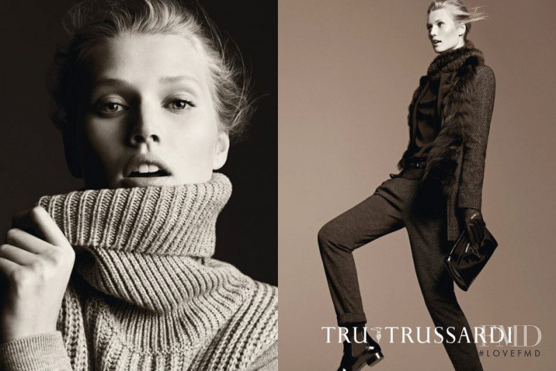 Toni Garrn featured in  the Tru Trussardi advertisement for Autumn/Winter 2013