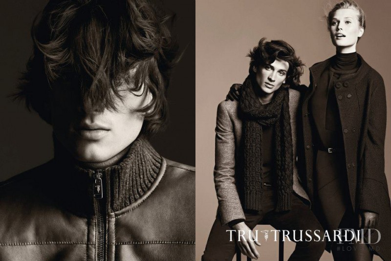 Toni Garrn featured in  the Tru Trussardi advertisement for Autumn/Winter 2013