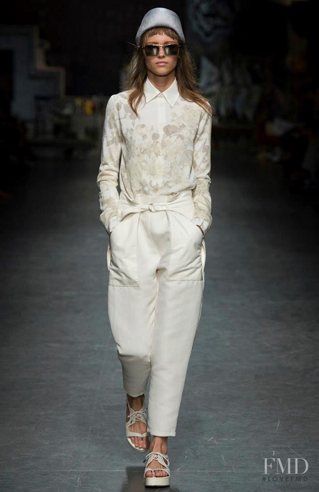 Mila Krasnoiarova featured in  the Trussardi fashion show for Spring/Summer 2013