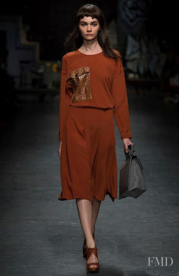 Antonina Vasylchenko featured in  the Trussardi fashion show for Spring/Summer 2013