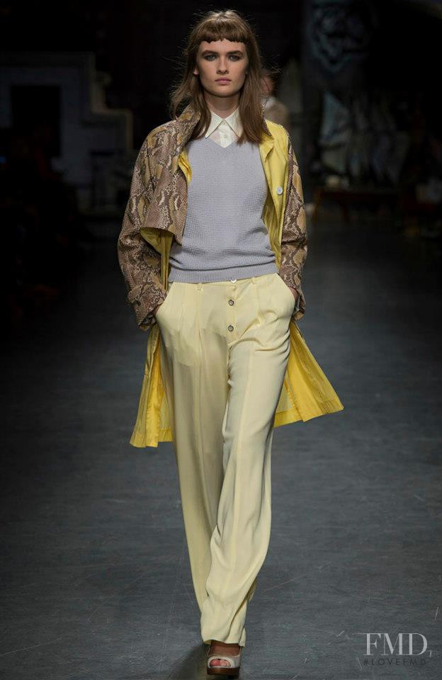 Lara Mullen featured in  the Trussardi fashion show for Spring/Summer 2013