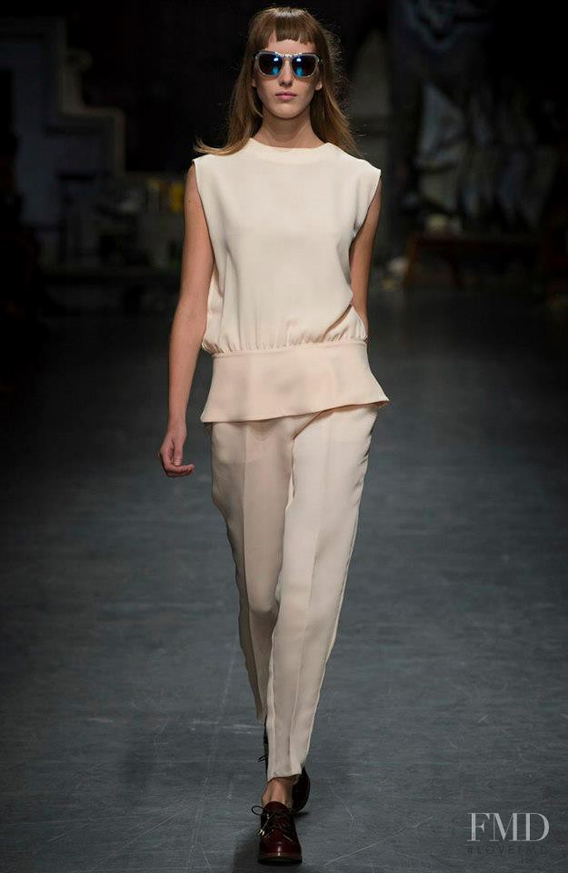Iris Egbers featured in  the Trussardi fashion show for Spring/Summer 2013