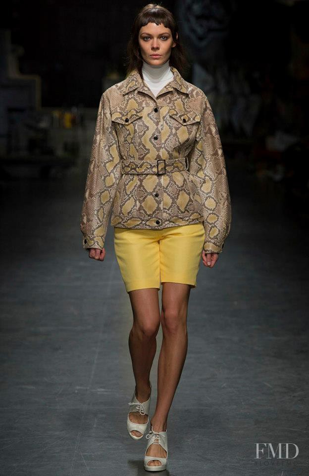 Kinga Rajzak featured in  the Trussardi fashion show for Spring/Summer 2013