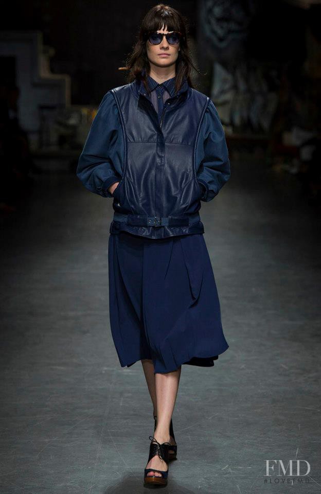 Querelle Jansen featured in  the Trussardi fashion show for Spring/Summer 2013