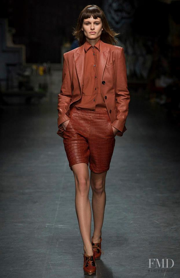 Bara Holotova featured in  the Trussardi fashion show for Spring/Summer 2013