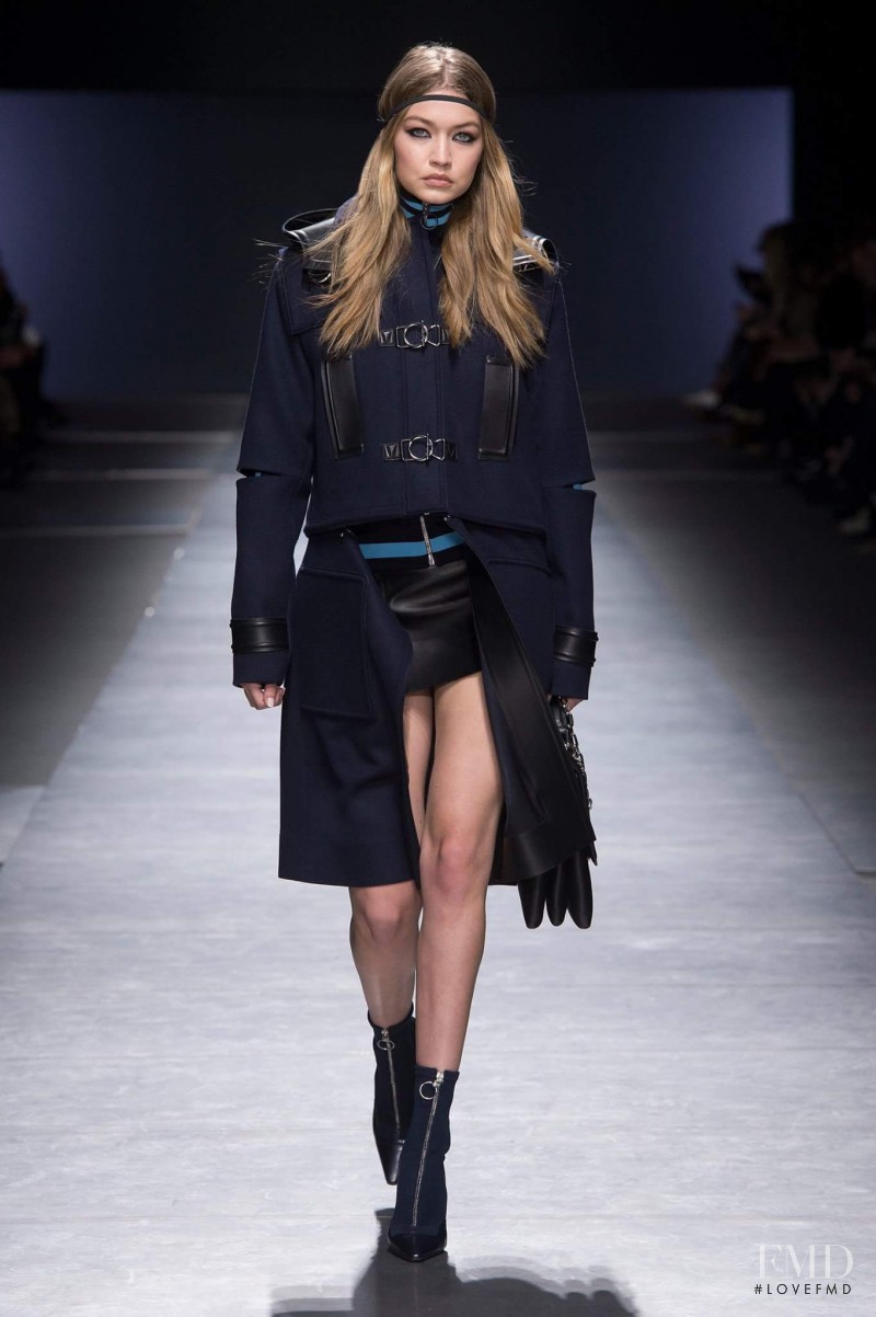 Gigi Hadid featured in  the Versace fashion show for Autumn/Winter 2016