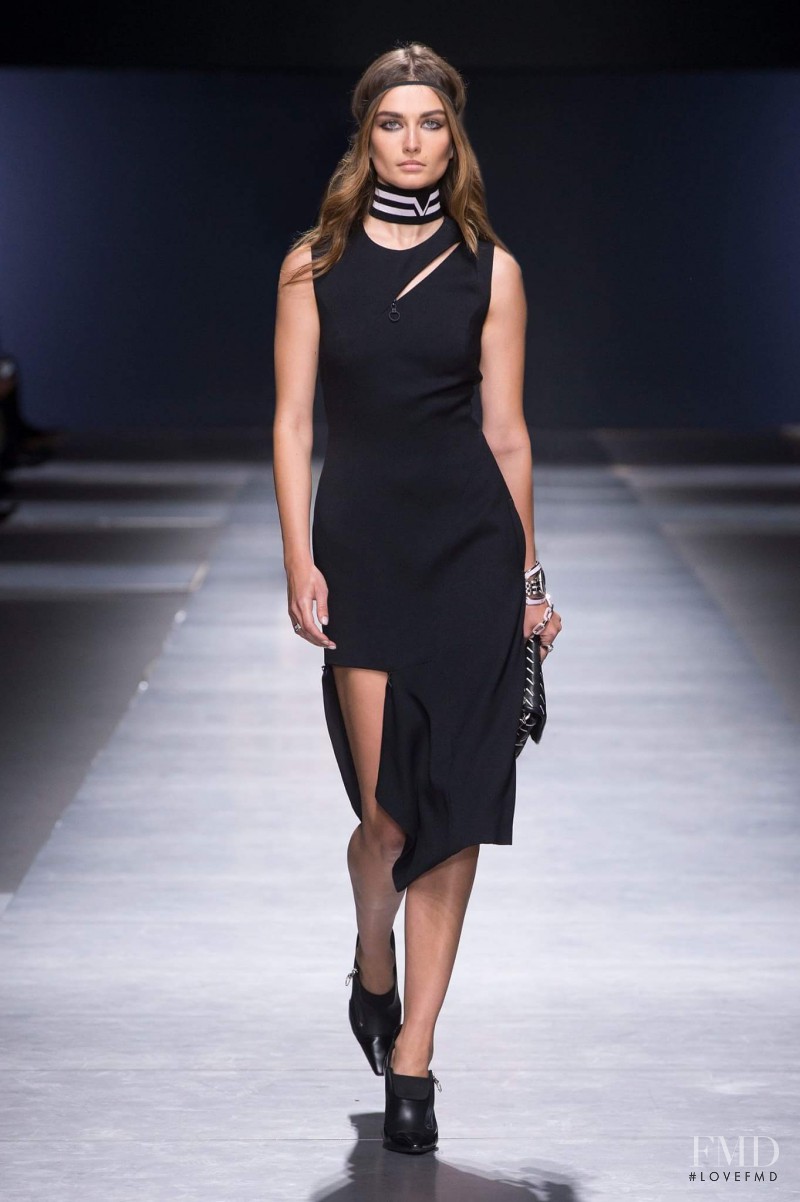 Andreea Diaconu featured in  the Versace fashion show for Autumn/Winter 2016