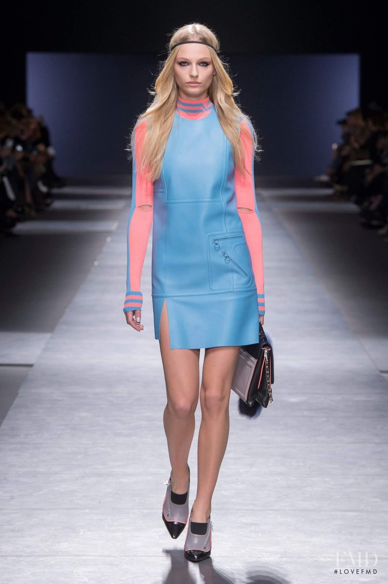 Frederikke Sofie Falbe-Hansen featured in  the Versace fashion show for Autumn/Winter 2016