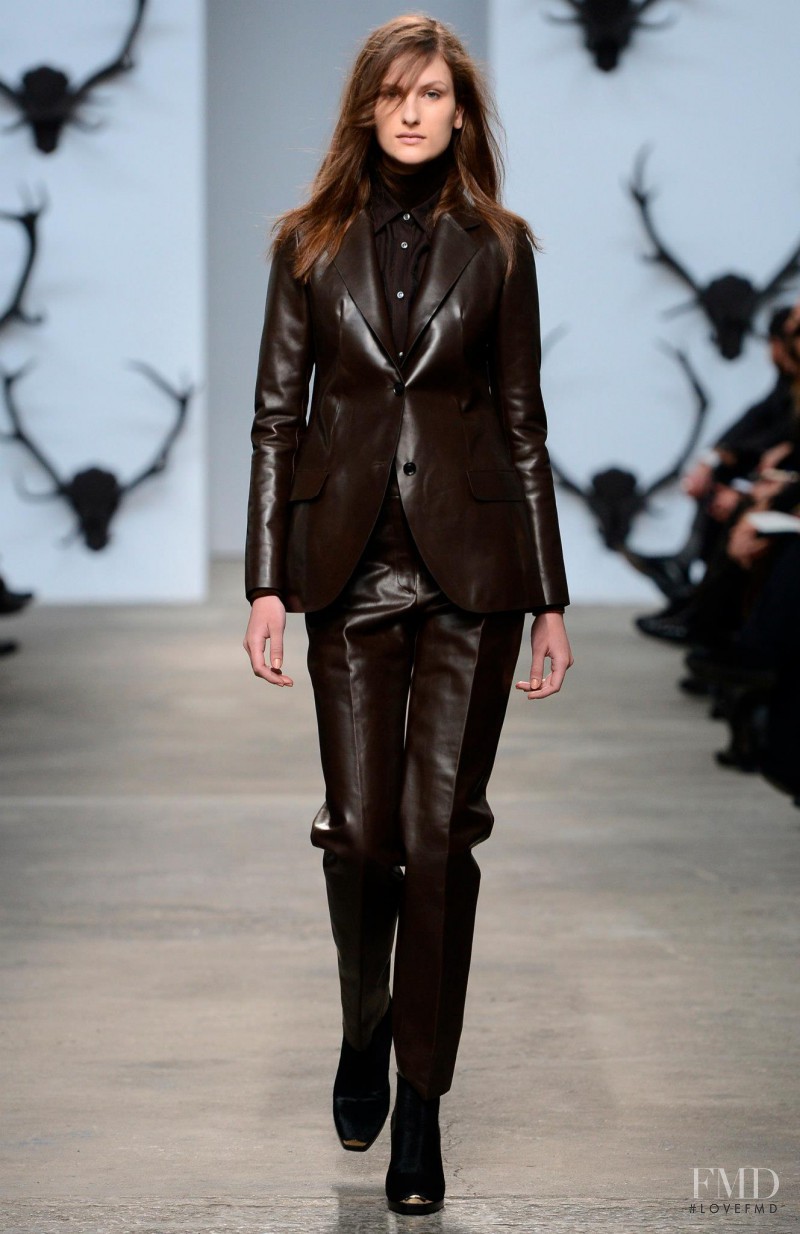 Katia Selinger featured in  the Trussardi fashion show for Autumn/Winter 2013