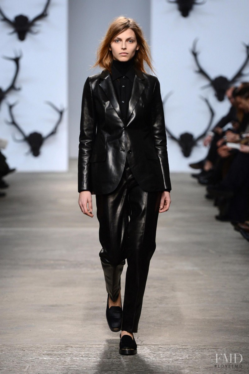 Karlina Caune featured in  the Trussardi fashion show for Autumn/Winter 2013