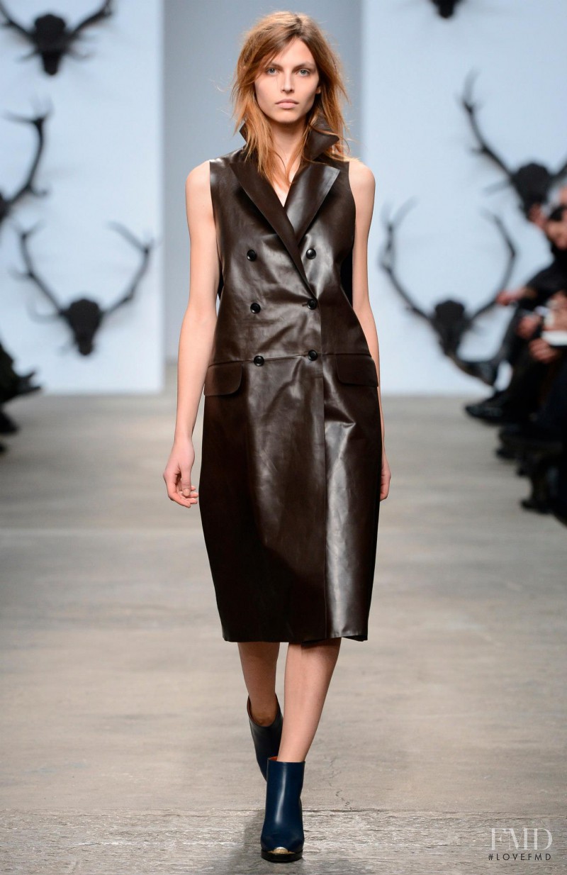 Karlina Caune featured in  the Trussardi fashion show for Autumn/Winter 2013
