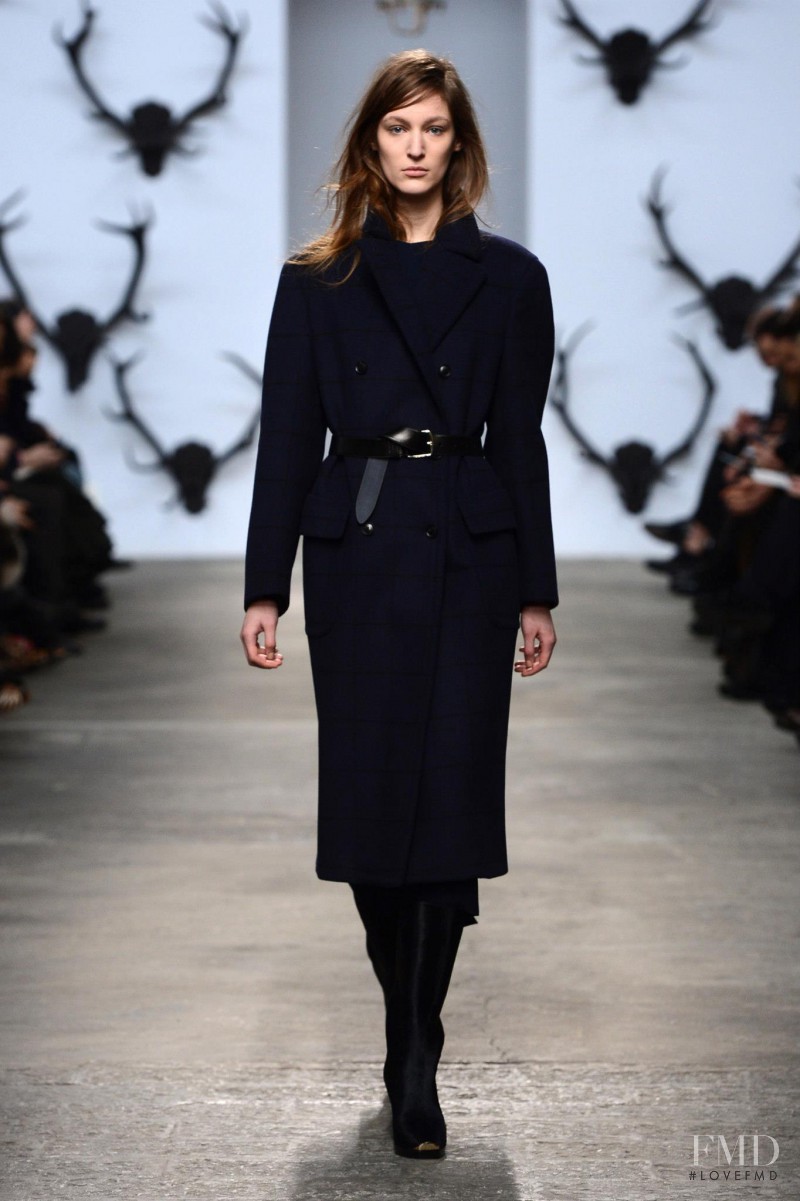 Franzi Mueller featured in  the Trussardi fashion show for Autumn/Winter 2013