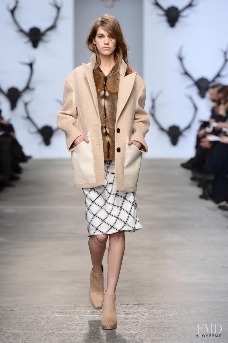 Samantha Gradoville featured in  the Trussardi fashion show for Autumn/Winter 2013