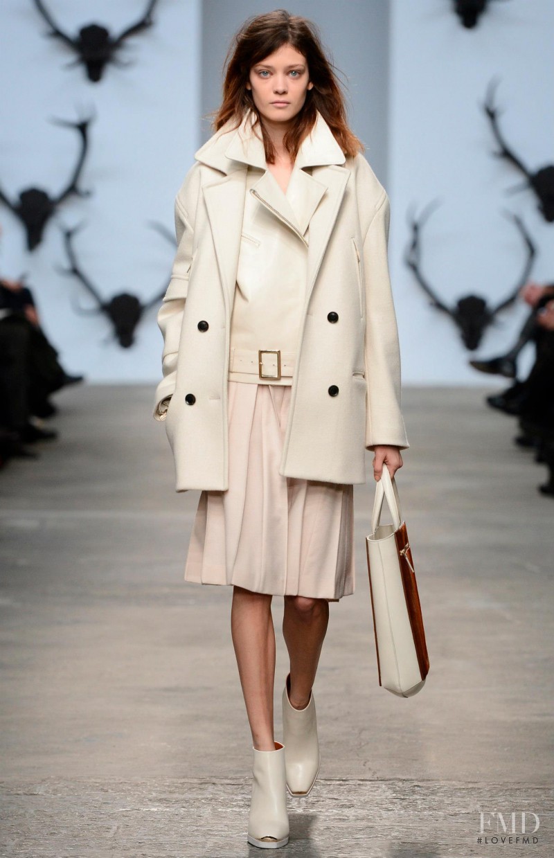 Diana Moldovan featured in  the Trussardi fashion show for Autumn/Winter 2013