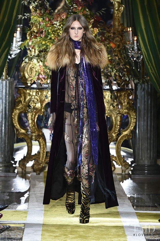 Jay Wright featured in  the Roberto Cavalli fashion show for Autumn/Winter 2016