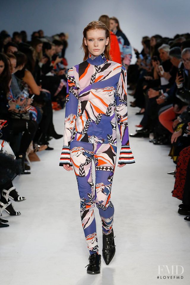 Julia Hafstrom featured in  the Pucci fashion show for Autumn/Winter 2016