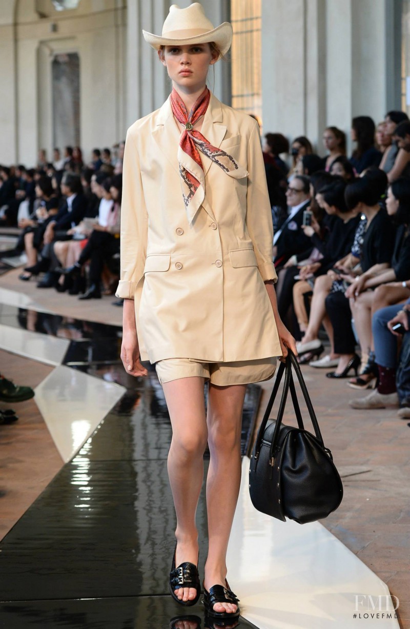 Holly Rose Emery featured in  the Trussardi fashion show for Spring/Summer 2014