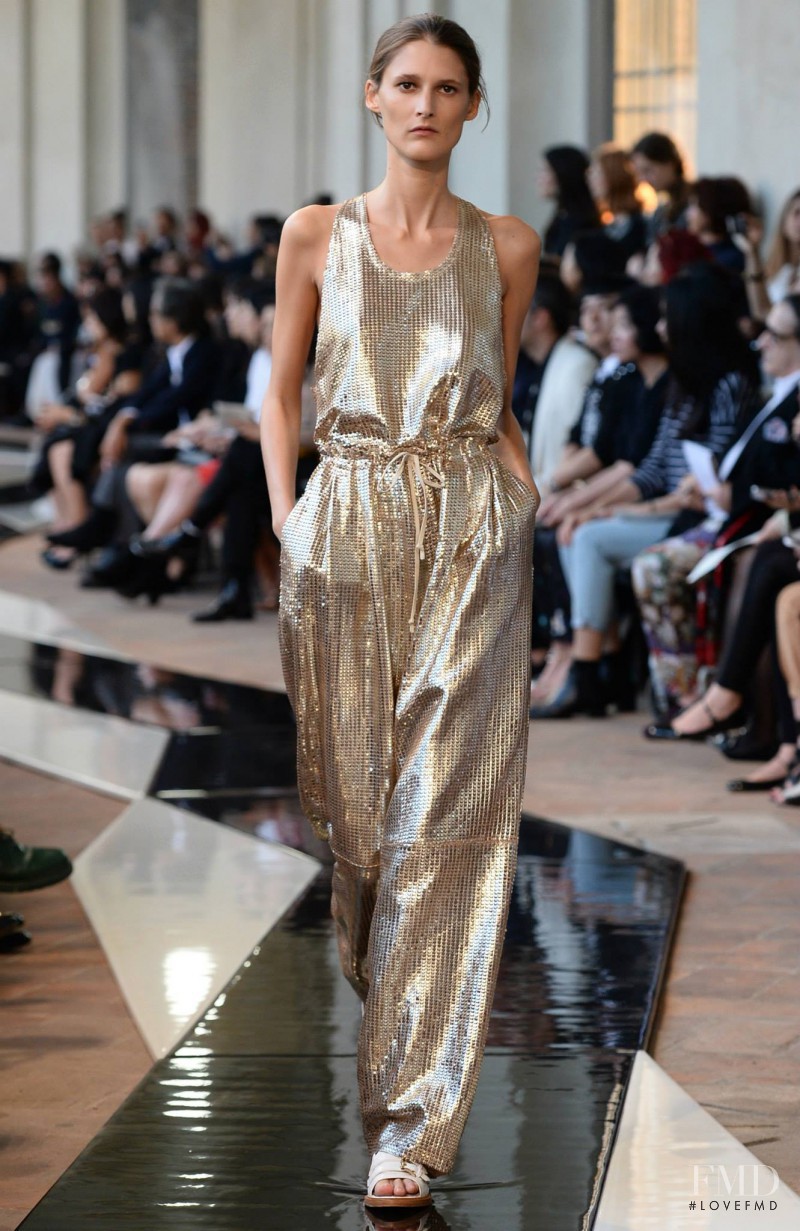 Marie Piovesan featured in  the Trussardi fashion show for Spring/Summer 2014