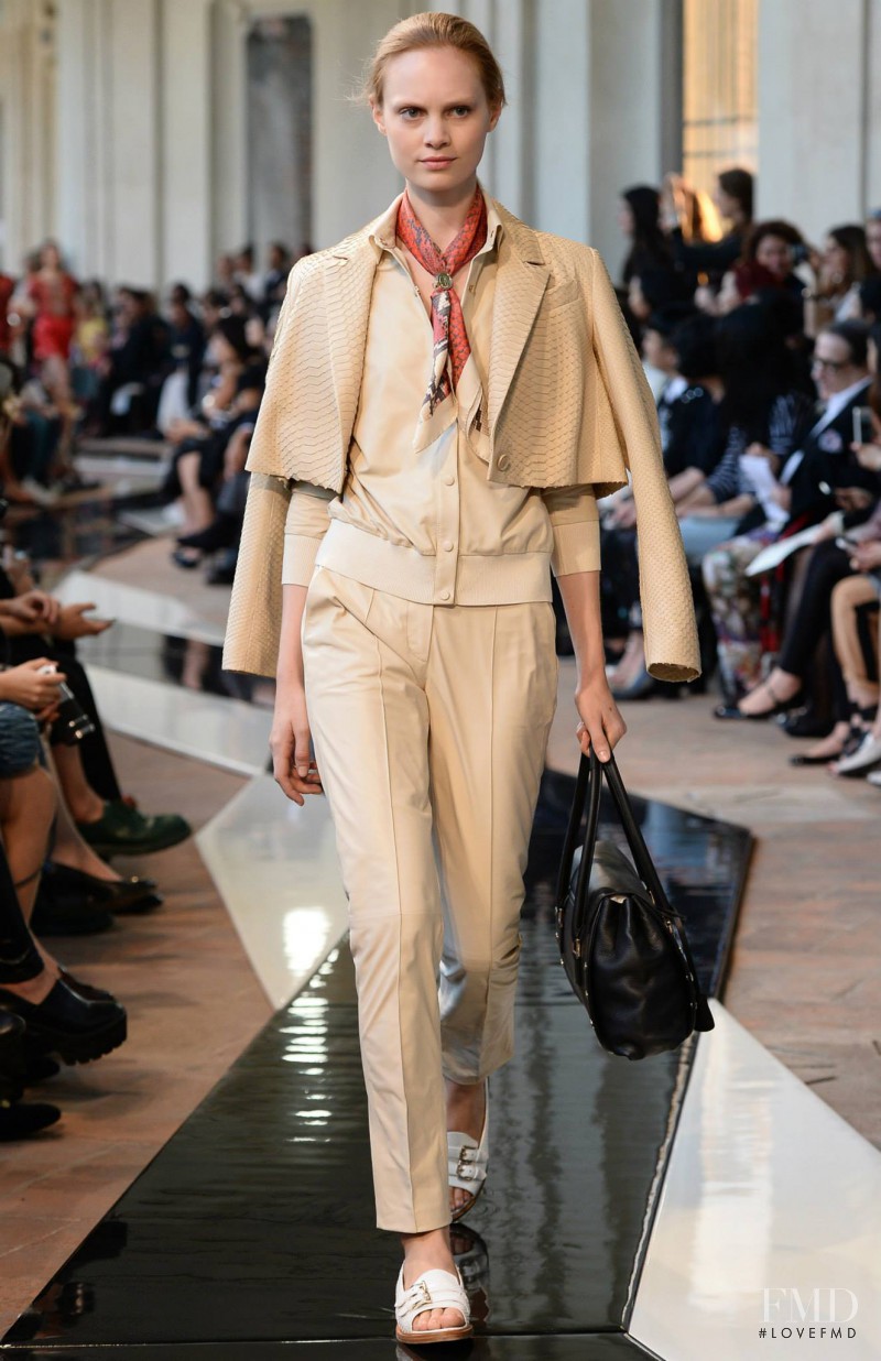 Steffi Soede featured in  the Trussardi fashion show for Spring/Summer 2014