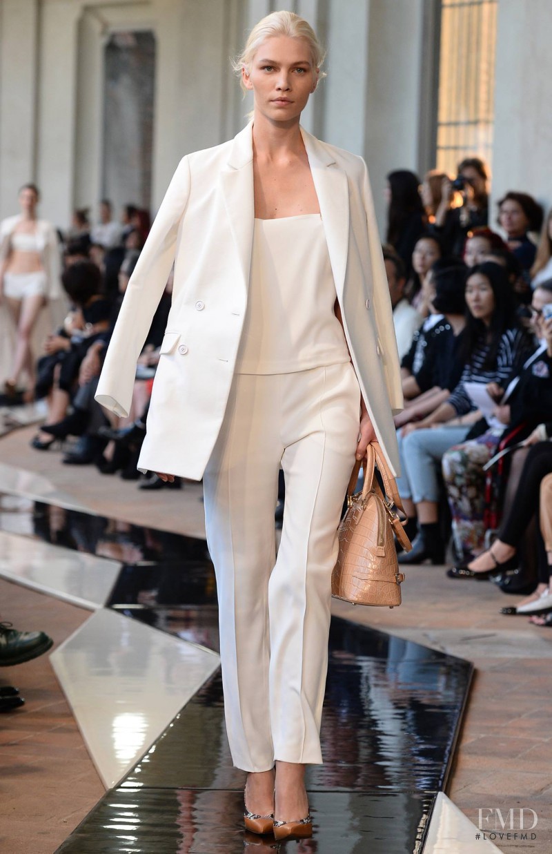 Aline Weber featured in  the Trussardi fashion show for Spring/Summer 2014