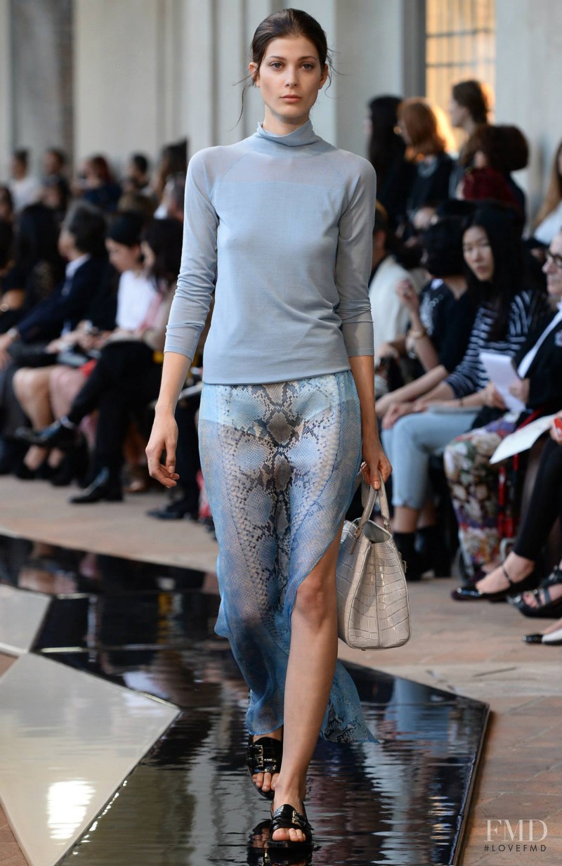 Larissa Hofmann featured in  the Trussardi fashion show for Spring/Summer 2014