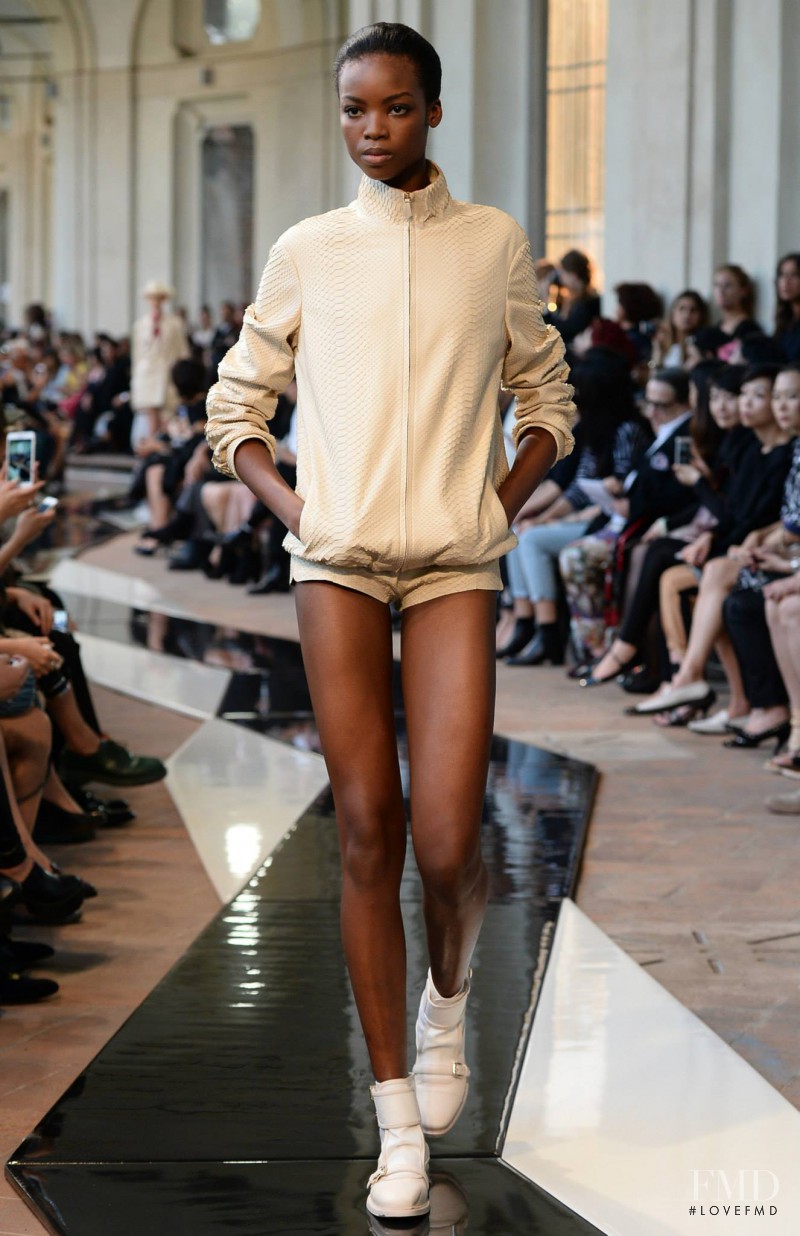 Maria Borges featured in  the Trussardi fashion show for Spring/Summer 2014