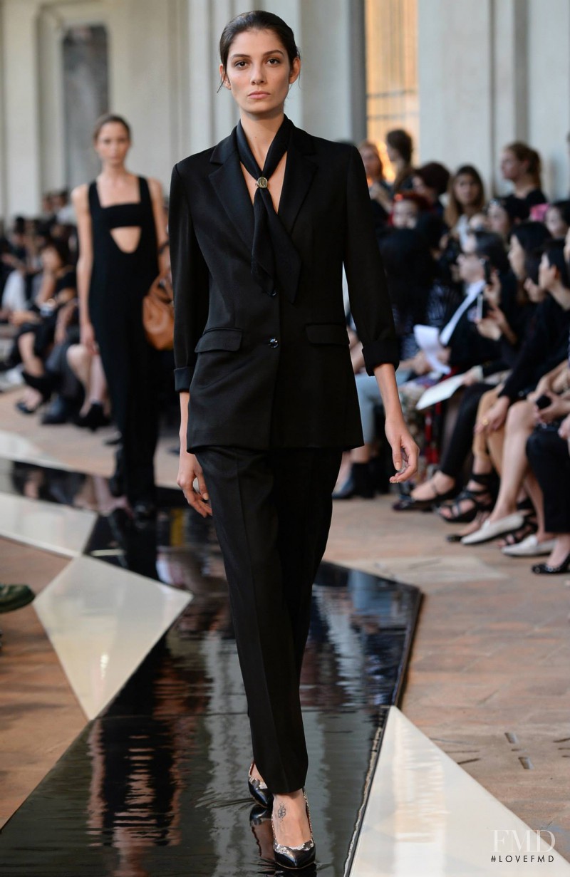 Muriel Beal featured in  the Trussardi fashion show for Spring/Summer 2014