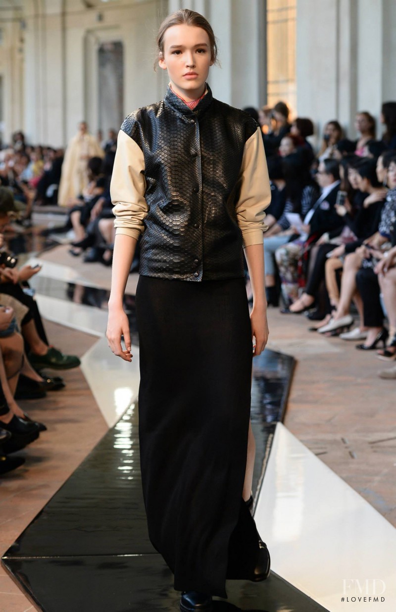 Maddison Brown featured in  the Trussardi fashion show for Spring/Summer 2014