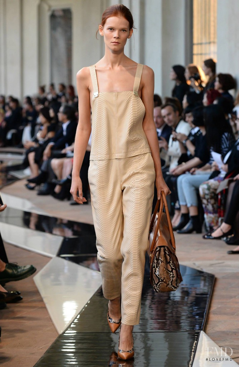 Irina Kravchenko featured in  the Trussardi fashion show for Spring/Summer 2014