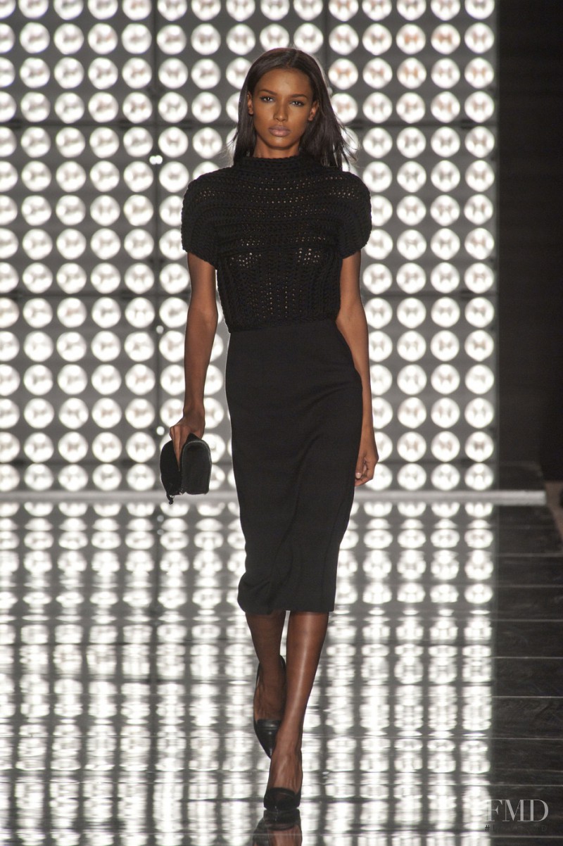 Jasmine Tookes featured in  the Les Copains fashion show for Autumn/Winter 2013
