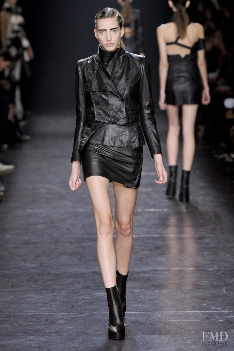 Iris Egbers featured in  the Ann Demeulemeester fashion show for Spring/Summer 2011