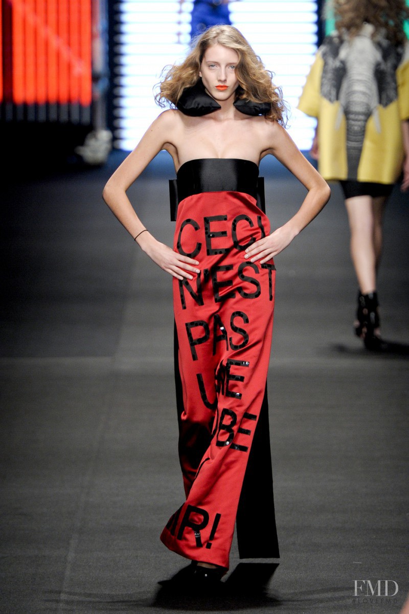 Iris Egbers featured in  the Jean-Charles De Castelbajac fashion show for Spring/Summer 2011