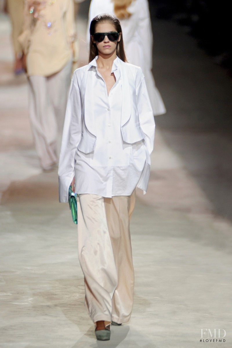 Samantha Gradoville featured in  the Dries van Noten fashion show for Spring/Summer 2011