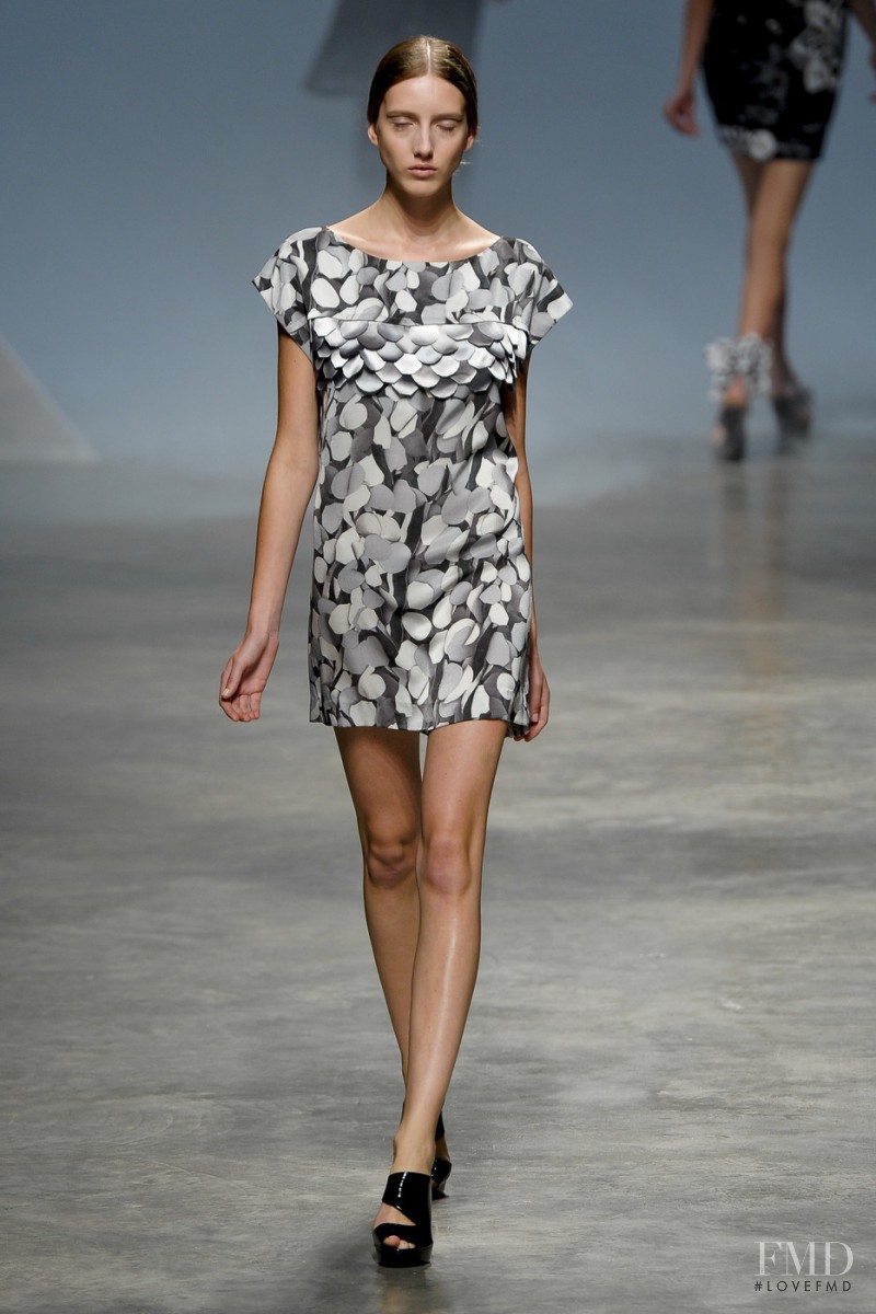 Iris Egbers featured in  the Issey Miyake fashion show for Spring/Summer 2011