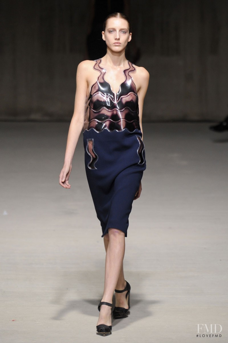 Iris Egbers featured in  the Christopher Kane fashion show for Autumn/Winter 2011