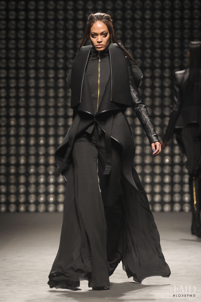 Joan Smalls featured in  the Gareth Pugh fashion show for Autumn/Winter 2011