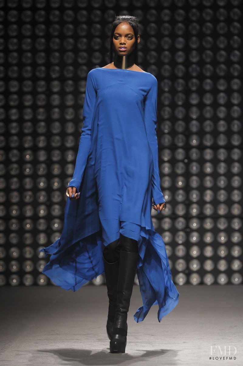 Joan Smalls featured in  the Gareth Pugh fashion show for Autumn/Winter 2011