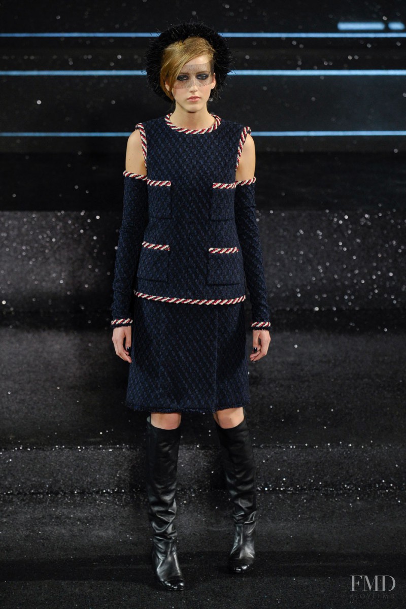 Iris Egbers featured in  the Chanel Haute Couture fashion show for Autumn/Winter 2011