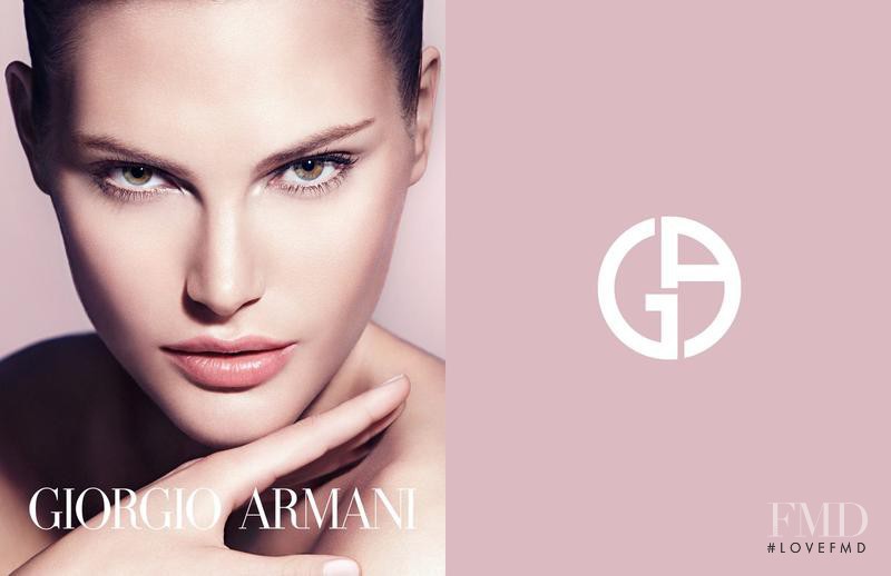 Catherine McNeil featured in  the Armani Beauty Luminous Silk Foundation & Fluid Sheer advertisement for Spring/Summer 2013