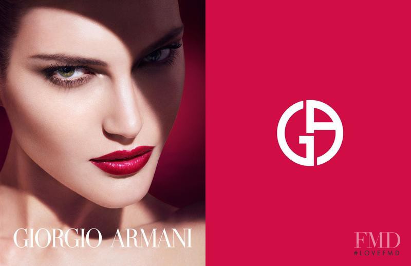 Catherine McNeil featured in  the Armani Beauty Luminous Silk Foundation & Fluid Sheer advertisement for Spring/Summer 2013